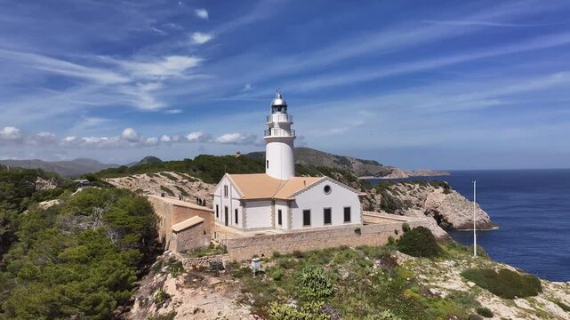Faro de Capdepera en la Isla de Mallorca, Baleares, Espa&ntilde;a