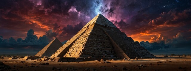 A majestically ancient pyramid