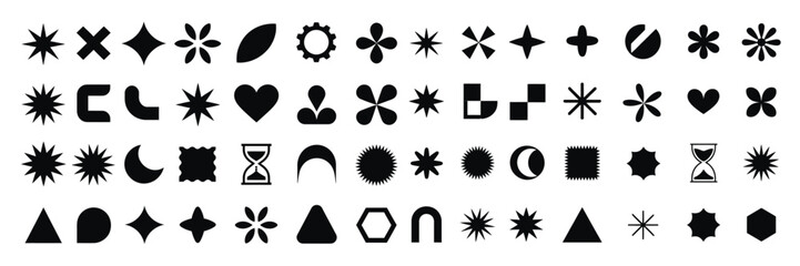 A Diverse Collection of Modern Geometric Shapes and Abstract Organic Forms