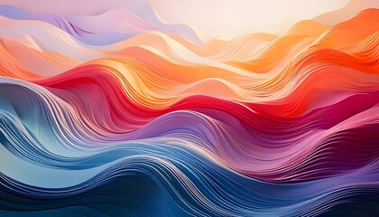 Abstract colorful waves background illustration design element