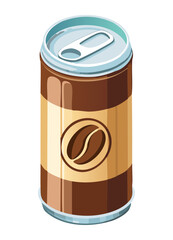 Coffee Bean Icon Drink Can - Vector Illustration