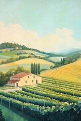 Fototapeta premium rural landscape in tuscany