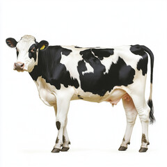 cow on a white background