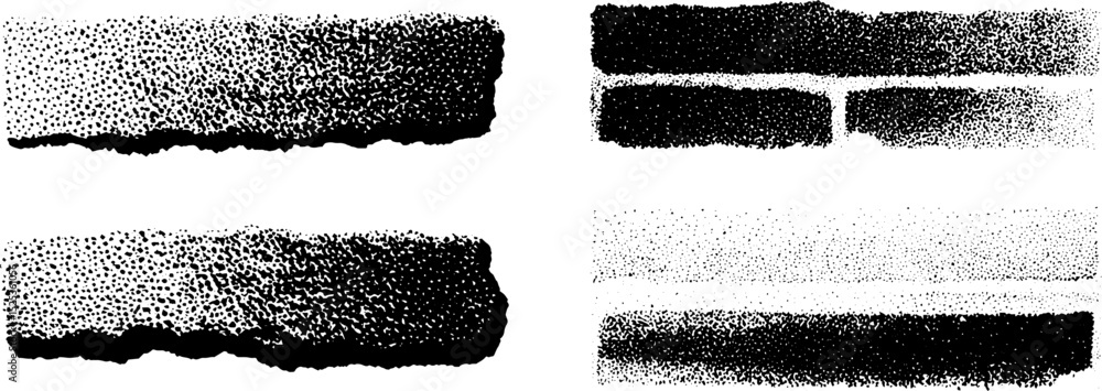 Aufkleber vintage engraving patterns with stippling and halftone texture for design projects