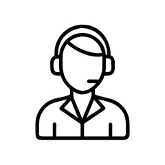 Obraz premium Customer service representative with headset in professional attire 