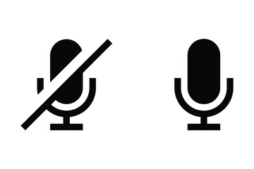 microphone icon isolated vector illustration. simple icon on white background.