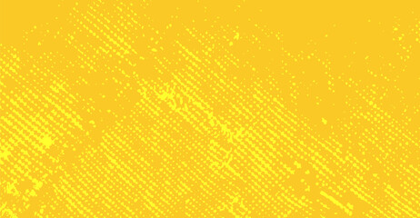 Golden Yellow Halftone Grunge Texture Background with Distressed Dotted Pattern, Abstract Vector Illustration for Modern Designs and Vintage Graphic Resources