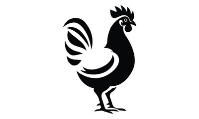 Rooster Silhouette  Illustration