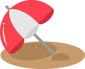 모래위에 있는 파라솔