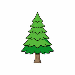 christmas tree isolated on white