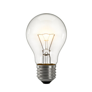 light bulb concept isolated on white or transparent background. PNG