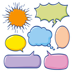 speech bubble, speech balloon vector set