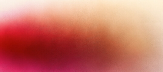 Pastel autumn noted backdrop. Fabric texture grainy noise. Dark red, brown, beige, white colorful gradient. Wide panoramic. Cozy pink glares. Cacao, coffee aesthetic. Leather warm bright color. 