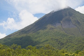 view to volcano Arenal near La Fortuna in Costa Rica