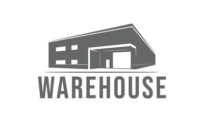 warehouse simple logo design vector template illustration