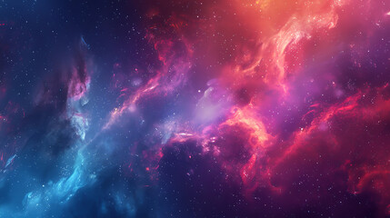 Fototapeta premium A vibrant and colorful nebula swirls through the vast expanse of space, showcasing a stunning display of cosmic beauty and celestial wonder with countless stars