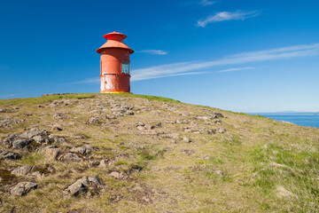 little red lighthouse n Stykkisholmur (west iceland)