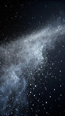 Obraz premium Abstract milky way galaxy or cosmic dust explosion over dark black background