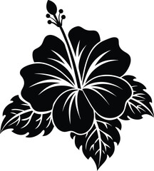 hibiscus-flower-silhouette-victor-icon-on-white-ba.eps