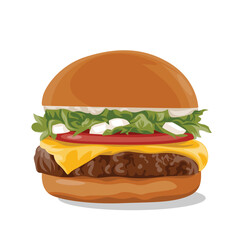 Fastfood burger vector illustration