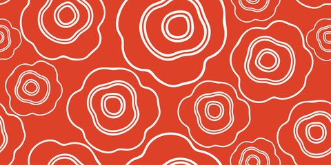 Flower seamless background. Abstract hand-drawn floral tropical pattern. Digital floral all-over design. Ideal for textile design, fabric printing, wallpaper, decoration, cards, and posters