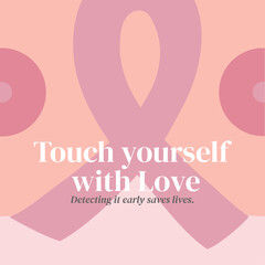 breast cancer ribbon post