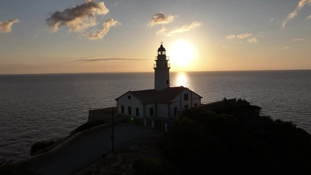 Faro de Capdepera en la Isla de Mallorca, Baleares, Espa&ntilde;a