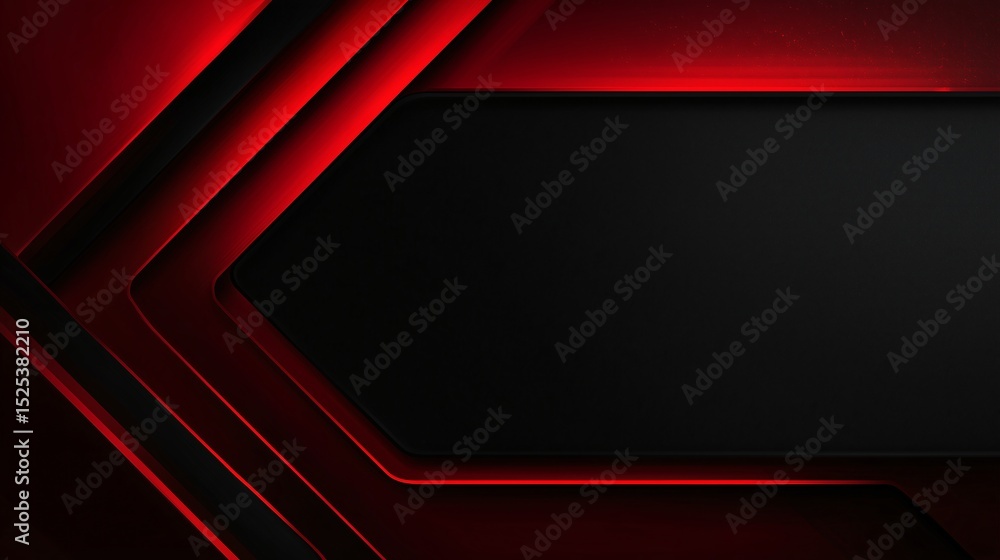 Poster abstract red and black geometric background, with dynamic lines and sharp edges, creates a sense of 