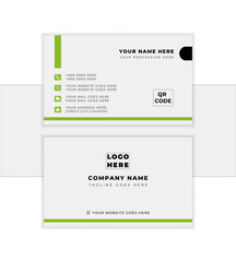 Modern business card template with editable vector. Flat design vector abstract creative - Vector 
