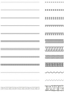 Fashion Brushes, machine stitch and overlock