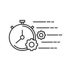 Obraz premium quick time icon white on background