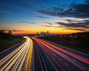 Urban Speed Motion Blur | Fast City Highway Light Trails