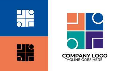 vector logo for business, Creative Abstract Shape Logo Design for Unique Brand Identity