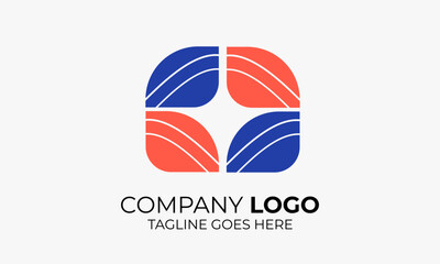 company logo design, Eco-Inspired Abstract Leaf Logo for Green and Sustainable Brands