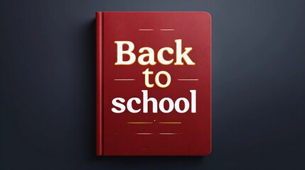 White background design showing "Back to school" in balanced font style, focusing on clarity and visual appeal.