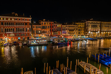 Canale Grande, Venice, at night