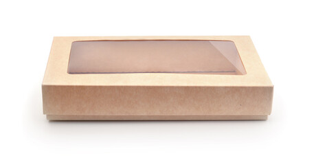 Cardboard box isolated on white.