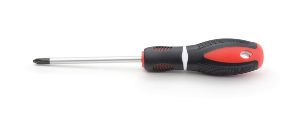 Manual screwdriver isolated on white.