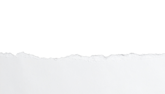 White paper burned half isolated on white background with clipping path