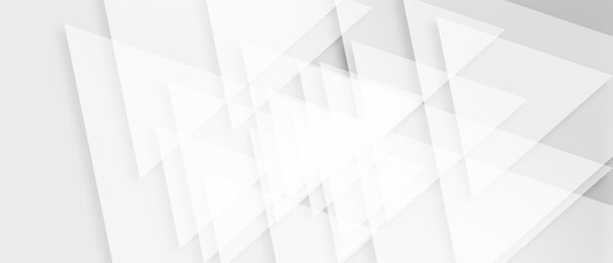 Fototapeta premium Abstract white triangle background