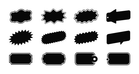 Label and badges shape icon set. Special offer, big sale, discount, best offer price and big sale pricing tag badge and labels design. Template banner shopping badges. vector illustration.
