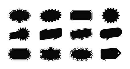 Label and badges shape icon set. Special offer, big sale, discount, best offer price and big sale pricing tag badge and labels design. Template banner shopping badges. vector illustration.