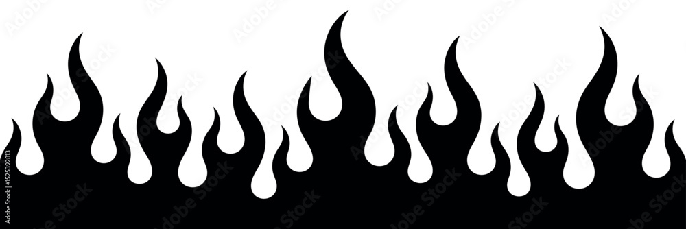 Aufkleber black and white flame pattern design with a clean and modern aesthetic suitable for backgrounds grap