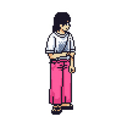 人のピクセルアート