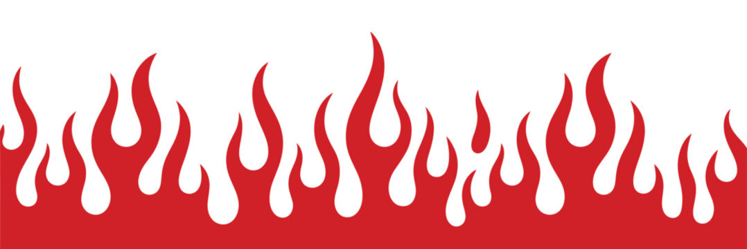 Vibrant Red Flames Dancing Against a Pristine White Background Creating a Dynamic and Energetic Visual with a Sense of Heat and Intensity flames