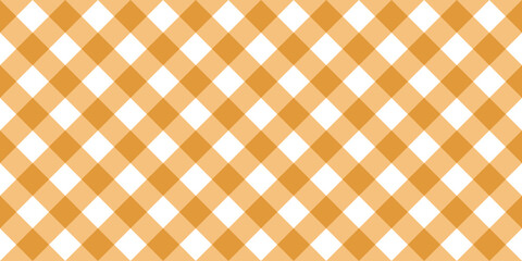 Seamless pastel orange gingham pattern