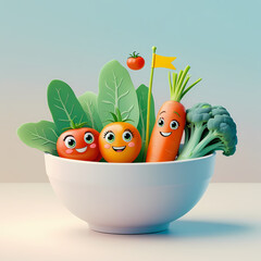 cartoon vegetables funny