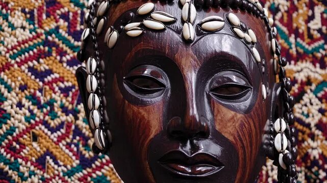 Striking African Tribal Mask Display