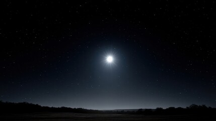 Fototapeta premium Minimalist Night Sky with One Star