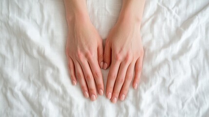 beautiful nail natural Two hands resting on a textured surface, conveying calm and serenity.